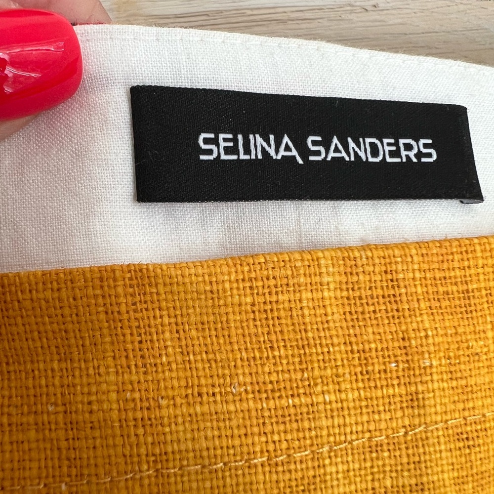 SELINA SANDERS FALL THEME TEA TOWEL HANDMADE Puff Sleeve Top Red Cabin Medium - Picture 10 of 12